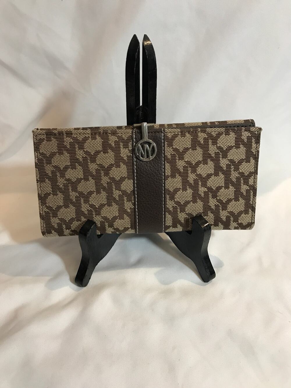 New York & Company Brown Monogram Wallet